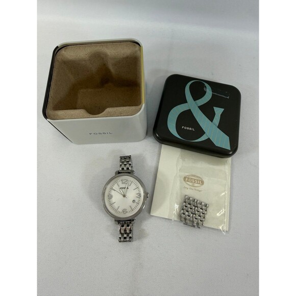 Fossil Heather ladies\' watch featuring stainless steel case & bracelet NEEDS BAT main image 6